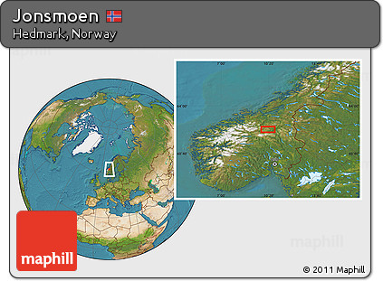 Satellite Location Map of Jonsmoen