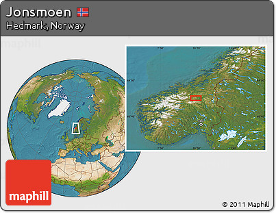 Satellite Location Map of Jonsmoen