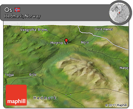 Satellite 3D Map of Os