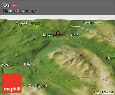 Satellite 3D Map of Os