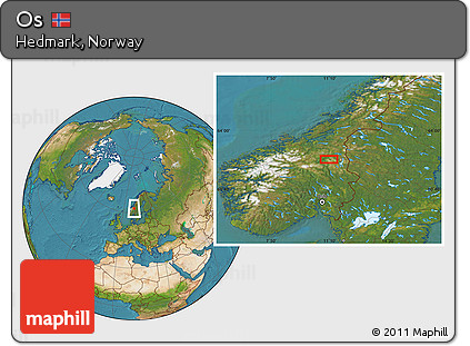 Satellite Location Map of Os