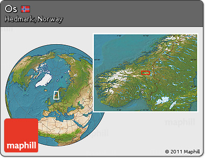 Satellite Location Map of Os