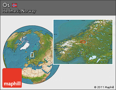 Satellite Location Map of Os