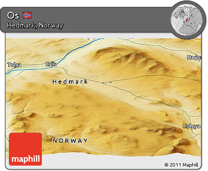Physical Panoramic Map of Os