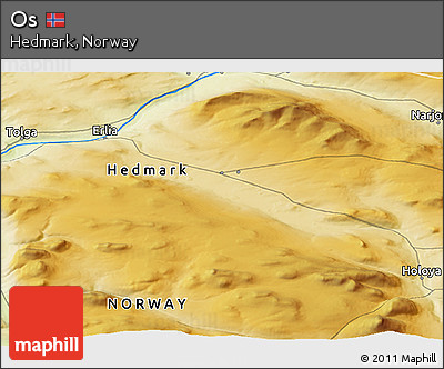 Physical Panoramic Map of Os
