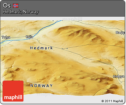 Physical Panoramic Map of Os