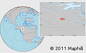 Gray Location Map of the area around 62° 20' 44" N, 123° 10' 30" W