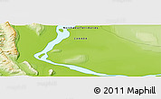 Physical Panoramic Map of the area around 62° 20' 44" N, 123° 10' 30" W