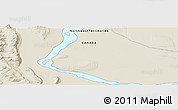 Shaded Relief Panoramic Map of the area around 62° 20' 44" N, 123° 10' 30" W