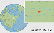 Savanna Style Location Map of the area around 62° 20' 44" N, 125° 1' 30" E