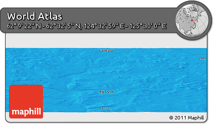 Political Panoramic Map of the Area around 62° 20' 44" N, 125° 1' 30" E