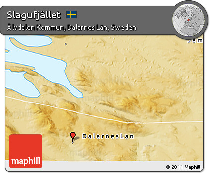 Physical 3D Map of Slagufjället