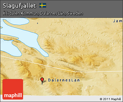 Physical 3D Map of Slagufjället