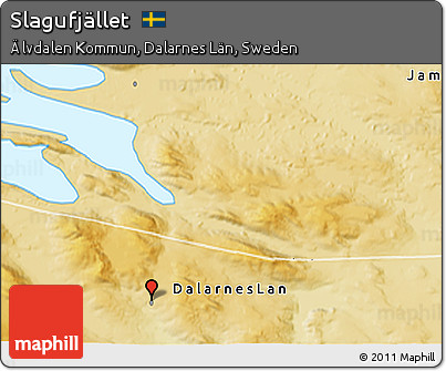 Physical 3D Map of Slagufjället