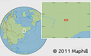 Savanna Style Location Map of the area around 62° 20' 44" N, 138° 37' 30" E