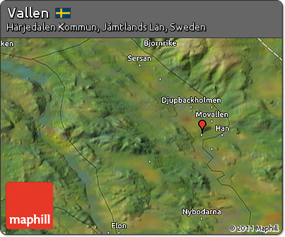 Satellite 3D Map of Vallen