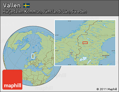 Savanna Style Location Map of Vallen