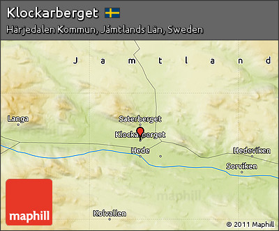Physical Map of Klockarberget