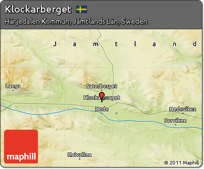 Physical Map of Klockarberget