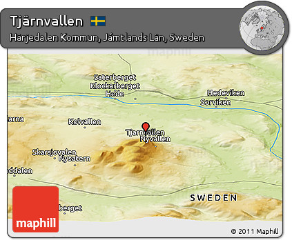 Physical Panoramic Map of Tjärnvallen