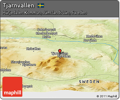 Physical Panoramic Map of Tjärnvallen