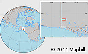 Gray Location Map of the area around 62° 20' 44" N, 140° 10' 30" W