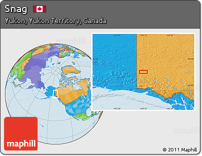 Political Location Map of Snag