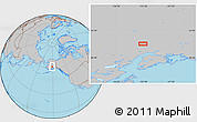 Gray Location Map of the area around 62° 20' 44" N, 151° 13' 29" W