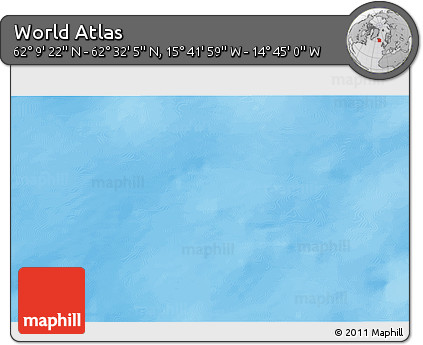 Shaded Relief 3D Map of the Area around 62° 20' 44" N, 15° 13' 29" W