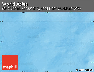 Physical Map of the Area around 62° 20' 44" N, 15° 13' 29" W