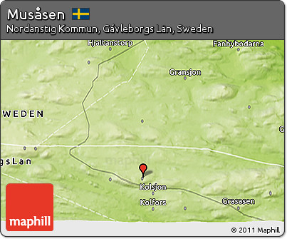Physical 3D Map of Musåsen