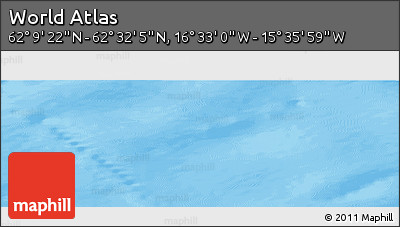 Shaded Relief Panoramic Map of the Area around 62° 20' 44" N, 16° 4' 29" W
