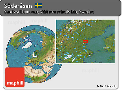 Satellite Location Map of Söderåsen