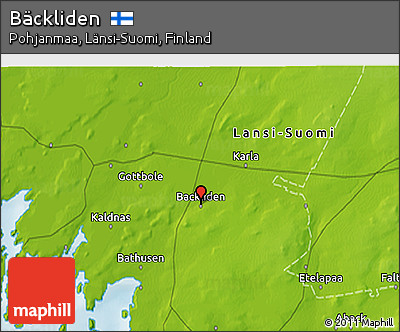Physical 3D Map of Bäckliden