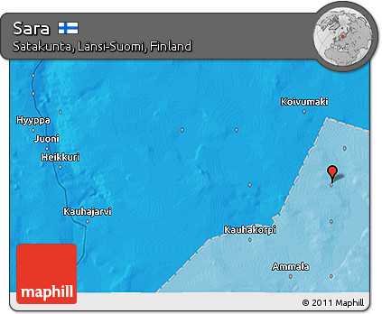 Political 3D Map of Sara