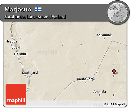 Shaded Relief 3D Map of Marjasuo