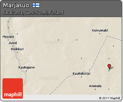 Shaded Relief 3D Map of Marjasuo