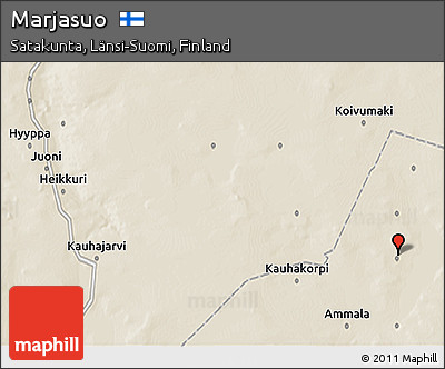 Shaded Relief 3D Map of Marjasuo