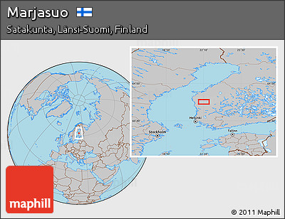 Gray Location Map of Marjasuo