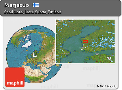 Satellite Location Map of Marjasuo