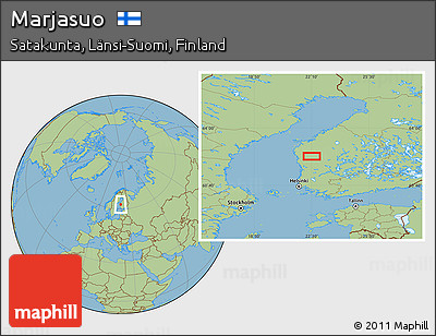 Savanna Style Location Map of Marjasuo