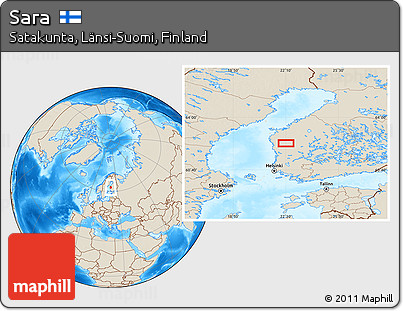 Shaded Relief Location Map of Sara