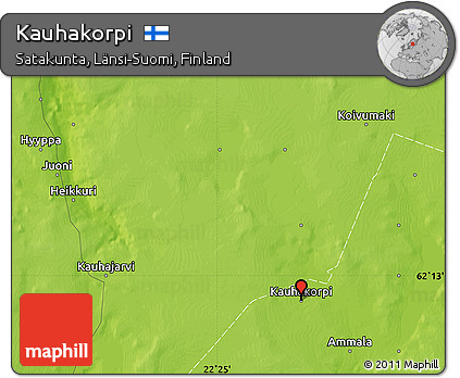 Physical Map of Kauhakorpi