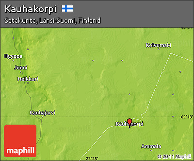 Physical Map of Kauhakorpi