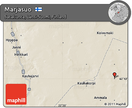 Shaded Relief Map of Marjasuo