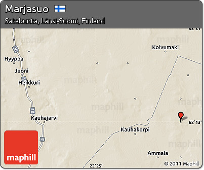 Shaded Relief Map of Marjasuo