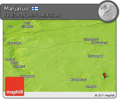 Physical Panoramic Map of Marjasuo