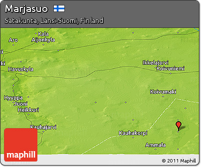 Physical Panoramic Map of Marjasuo