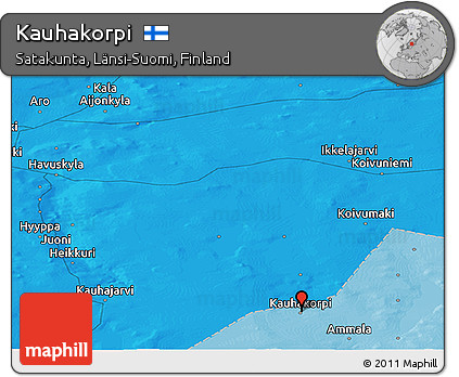Political Panoramic Map of Kauhakorpi