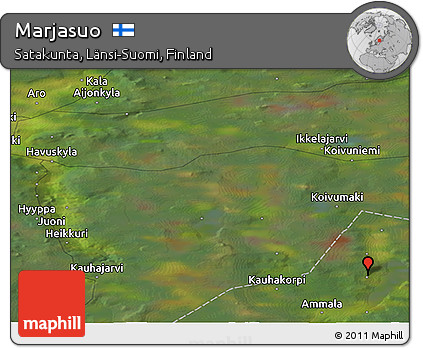 Satellite Panoramic Map of Marjasuo